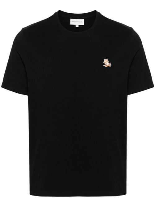 Black cotton soft jersey t-shirt Maison Kitsuné | LM00110KJ0008P199